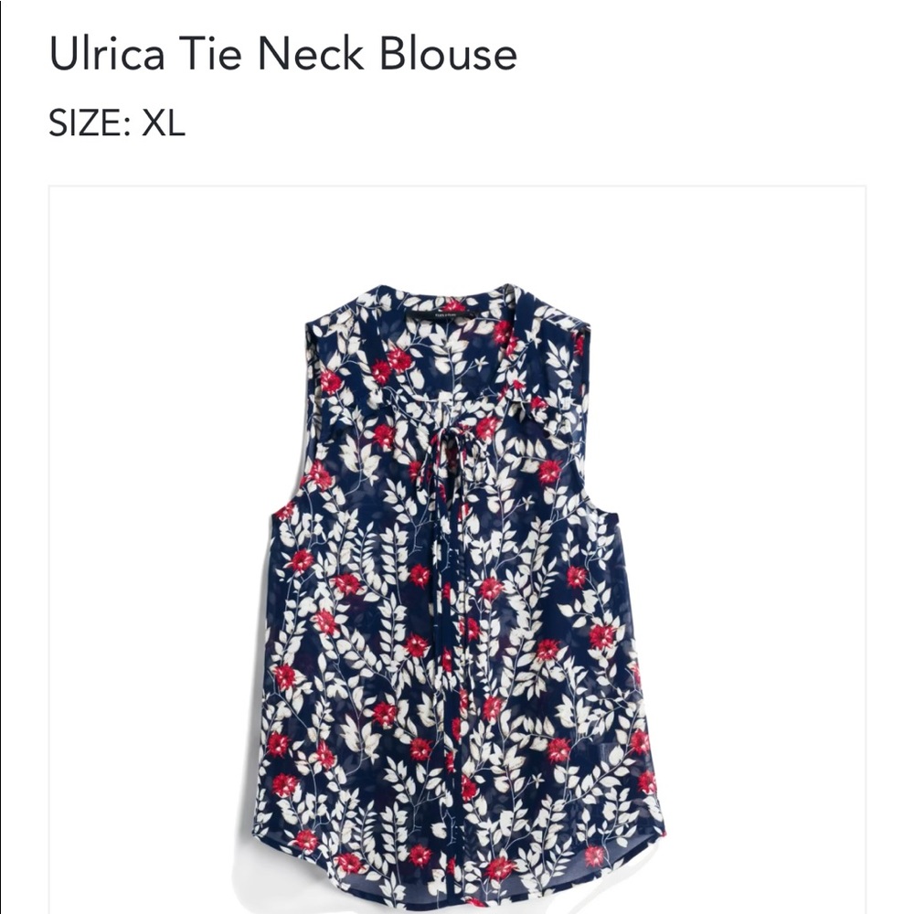 Fun2Fun Ulrica Tie Neck Blouse XL